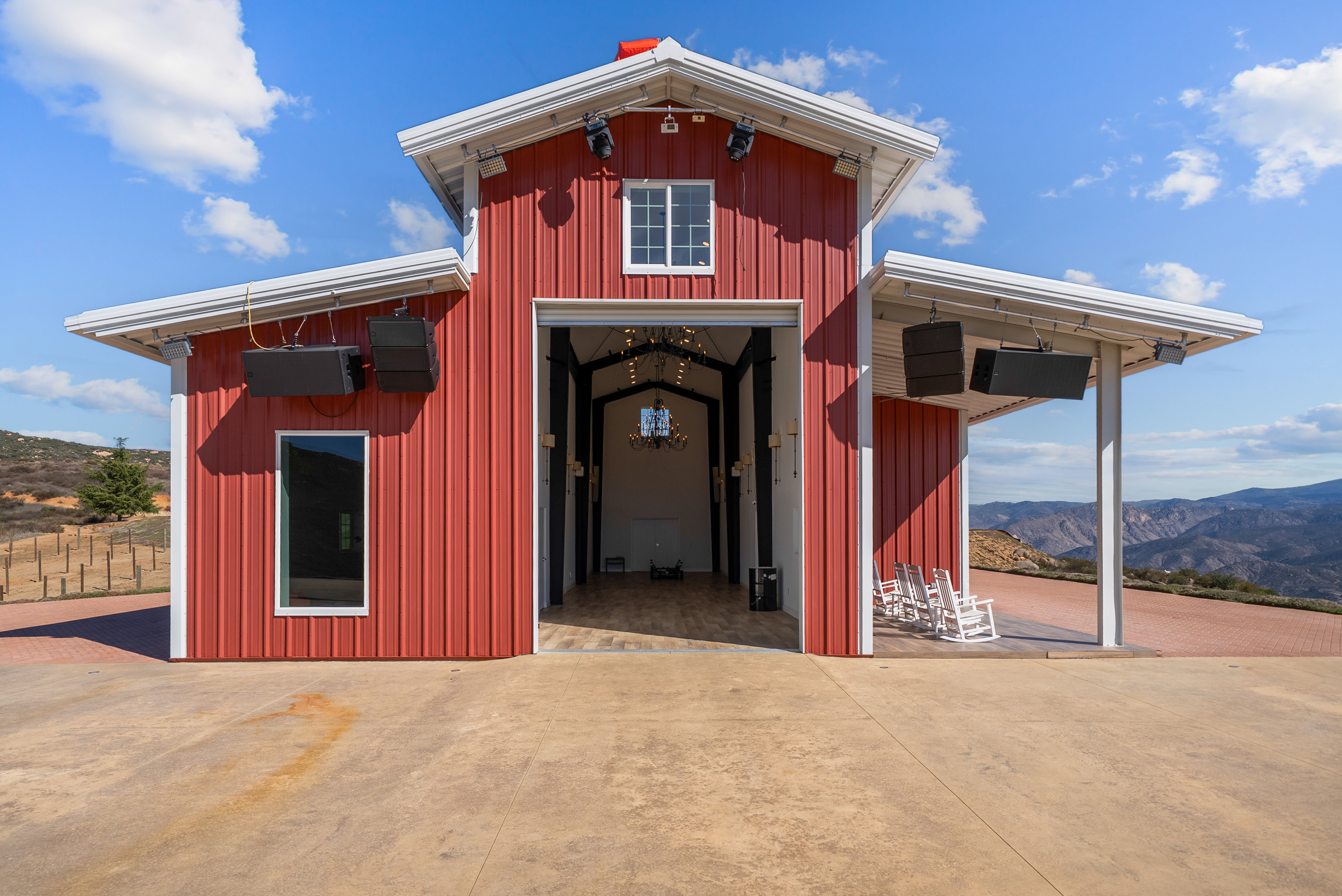 Event barn with professional audio